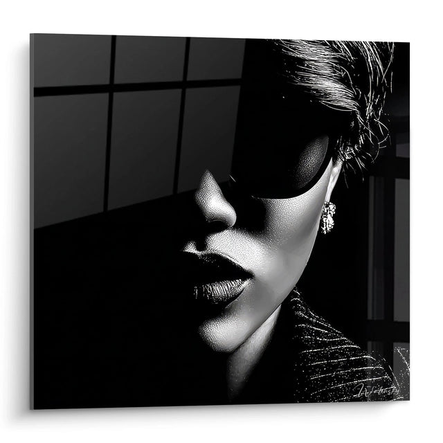 Obraz Portret - Sztuka Clair-Obscur - edycja w czerni i bieli