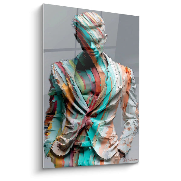 Cuadro Retrato Contemporáneo - Pixel Poetry - edición belleza masculina