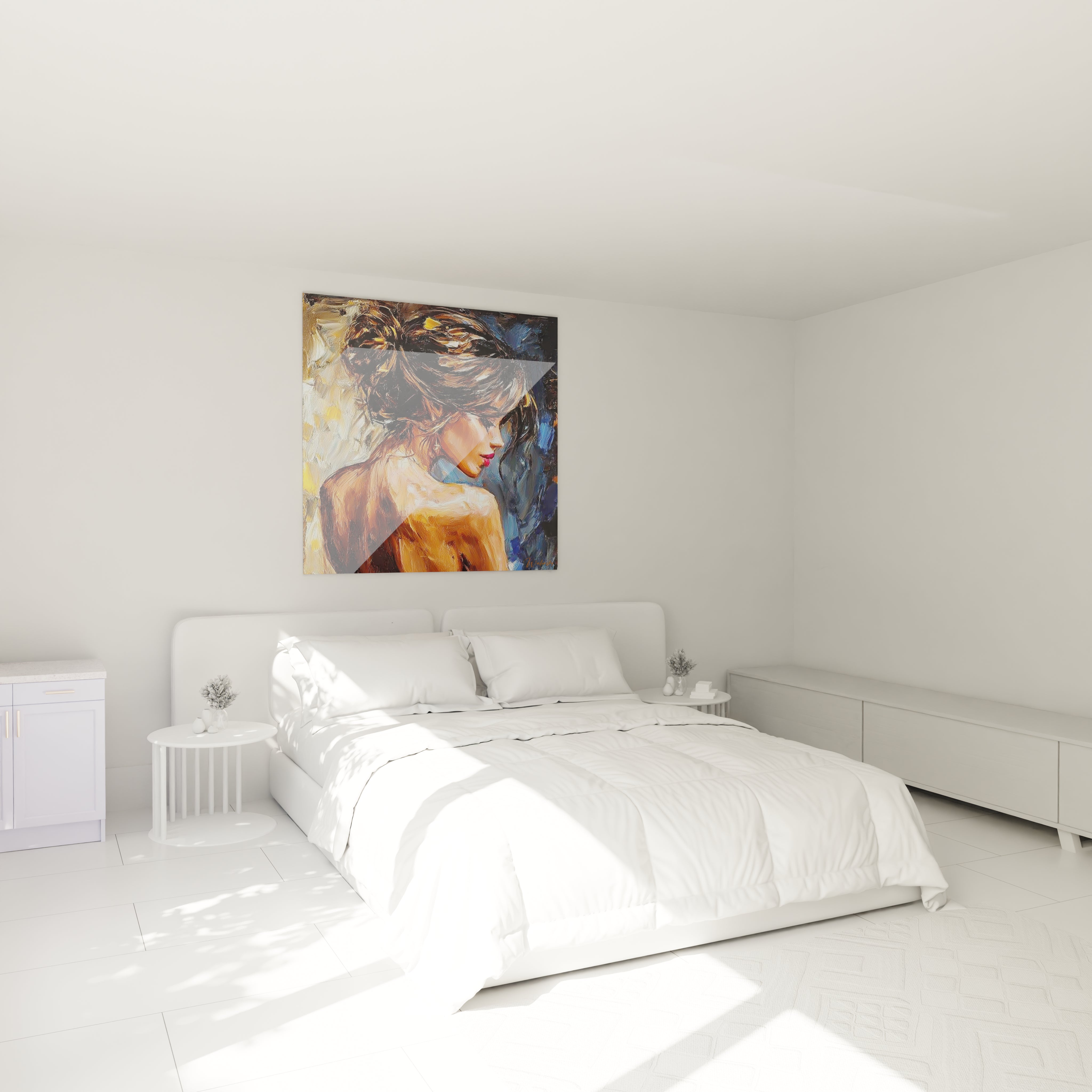 Tableau mural portrait femme impressionniste de Walensky, apportant une touche artistique à la chambre