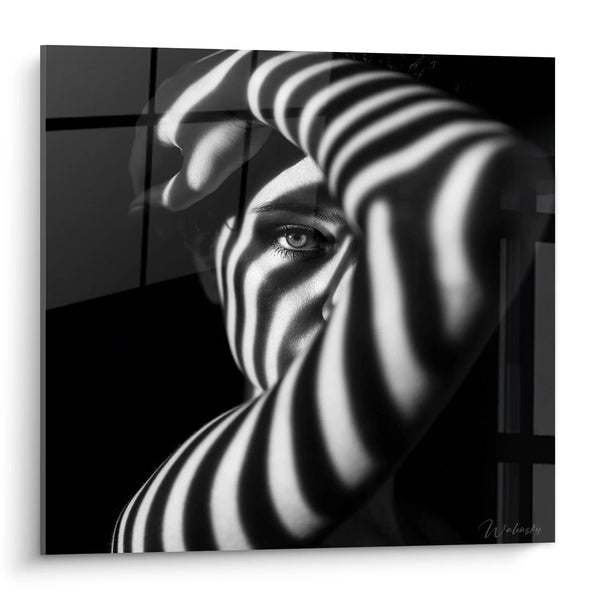 Tableau Donna Ombre Luminosissime - Ritratto Misterioso - Edizione volto nero e bianco