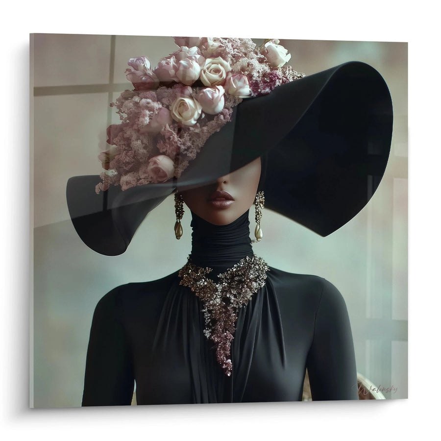 Tableau Portrait Haute Couture - Beauté Énigmatique - édition beauté féminine