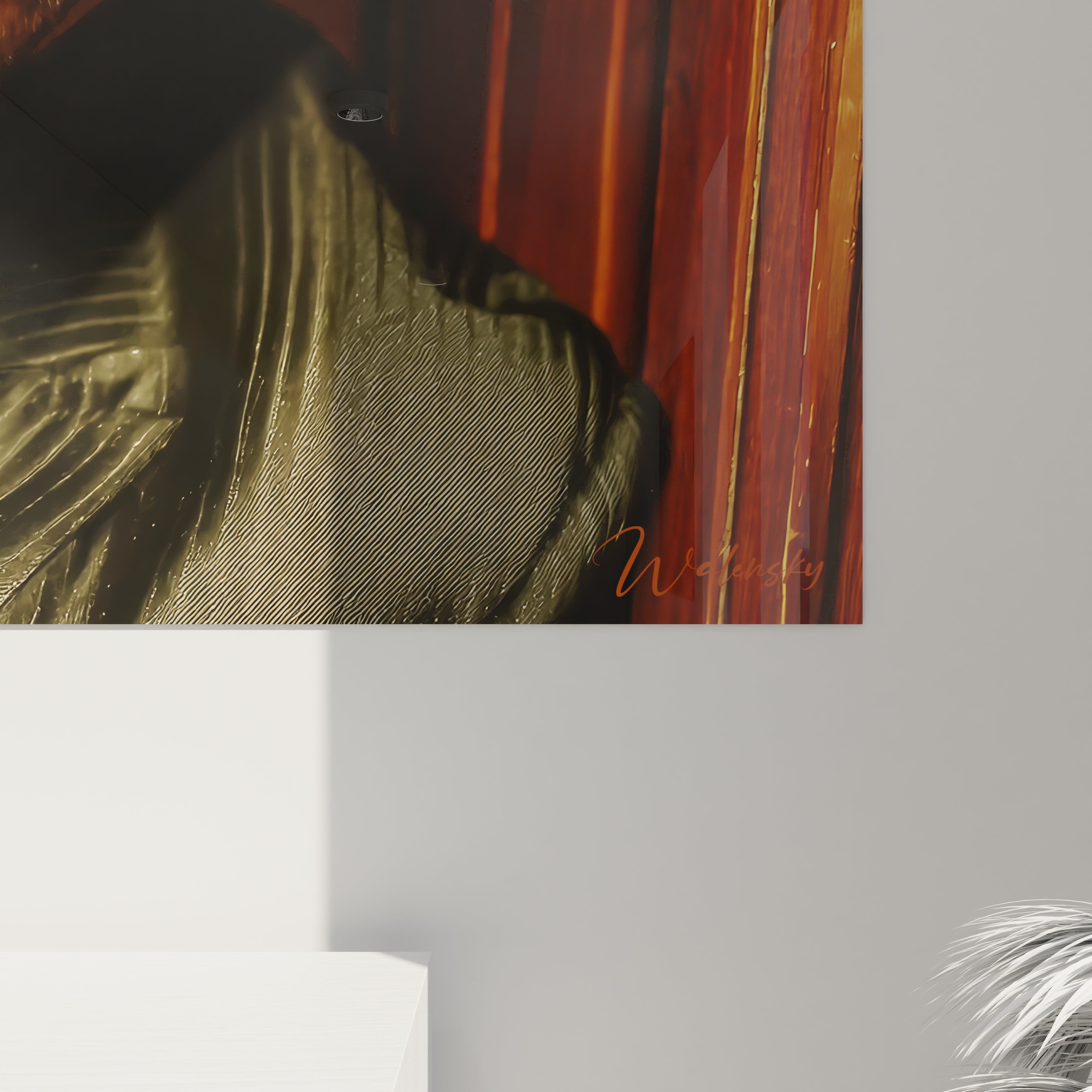 Tableau portrait masculin élégant de Walensky, représentant un homme dans un décor raffiné
