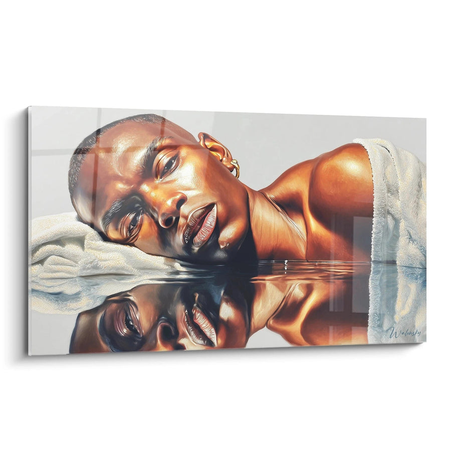 Tableau Portrait Miroir Liquide - édition hyperréalisme