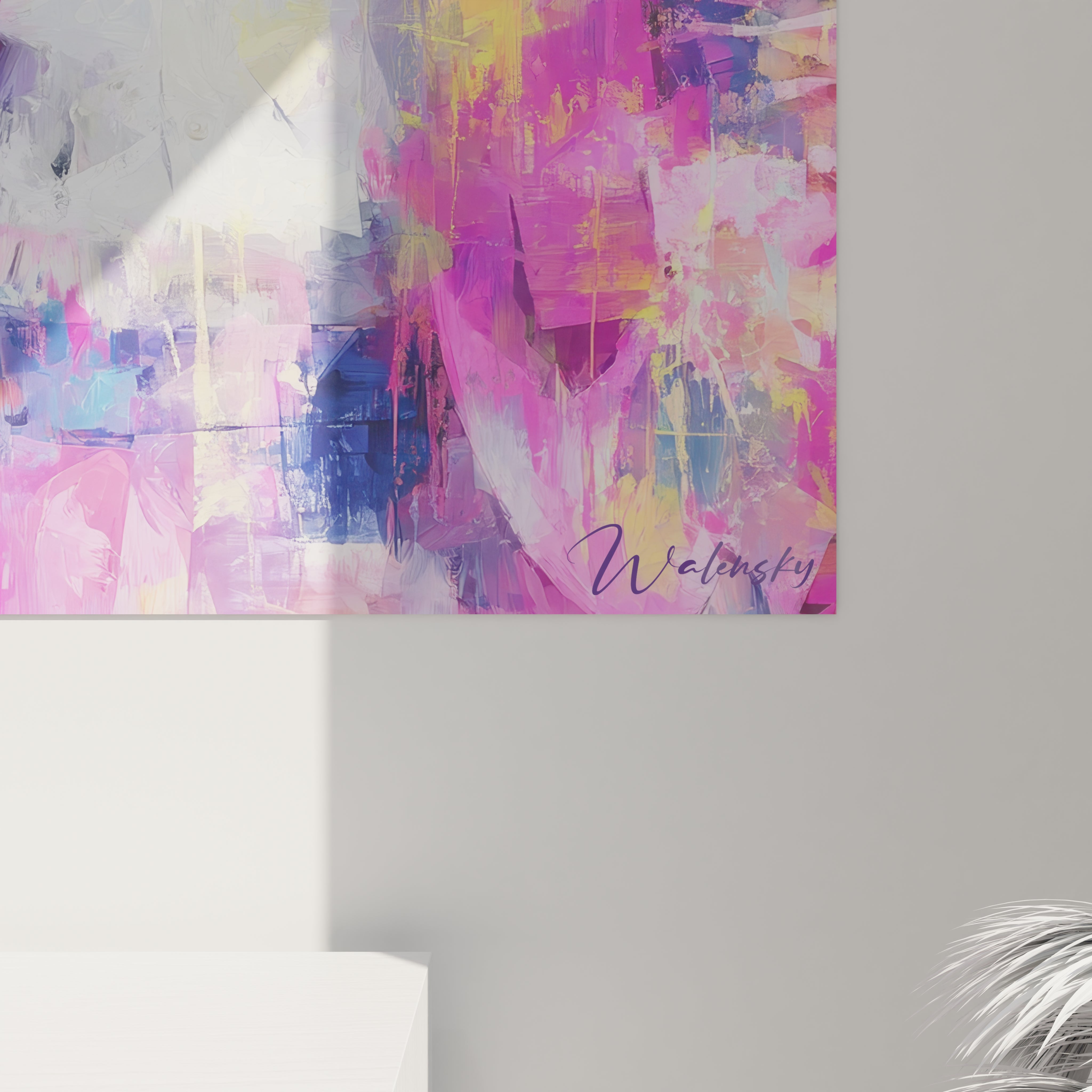 Tableau mural en mode portrait vintage avec des éclaboussures de couleur par Walensky
