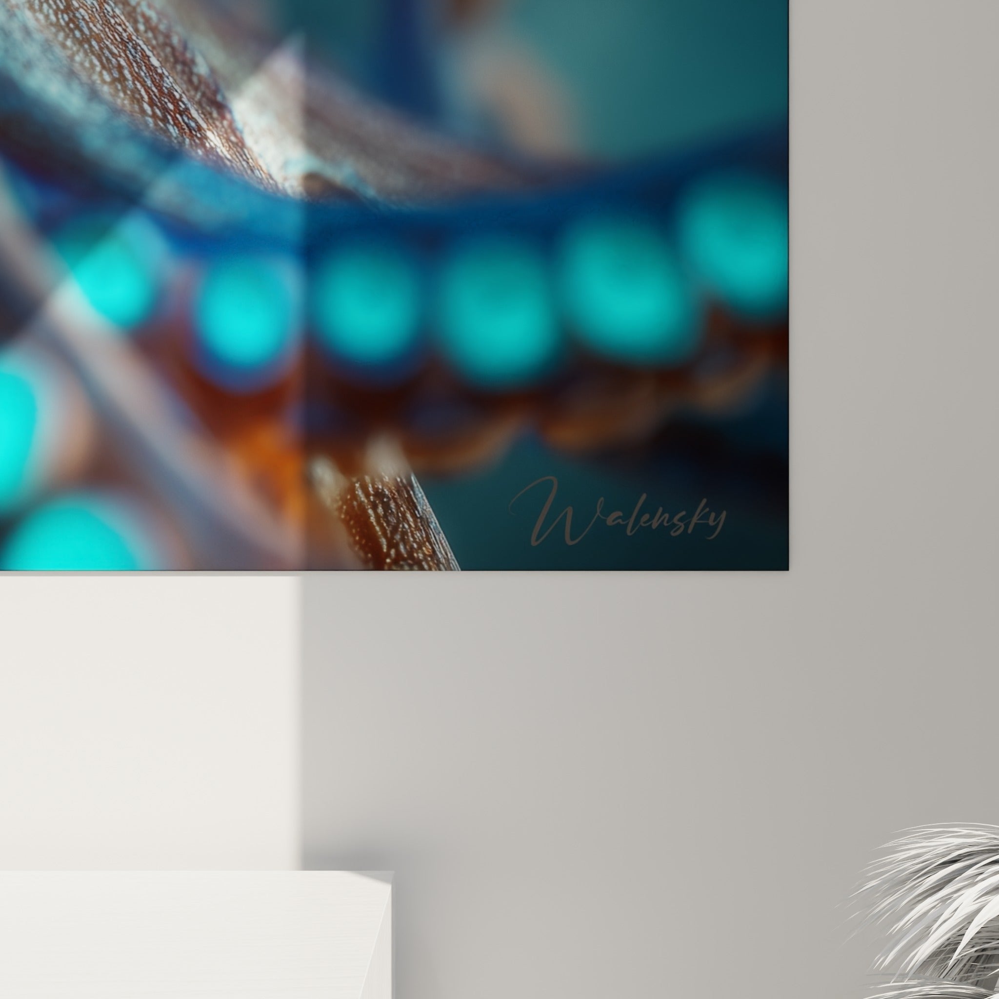 Grain et texture de la peau granuleuse bronze du poulpe avec lueurs turquoise vues de près sur la toile
