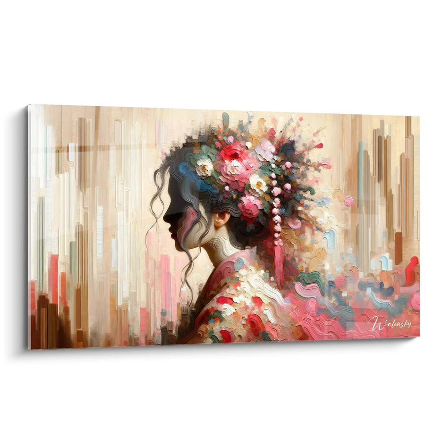Cuadro Perfil Floreciente - Edición Asia