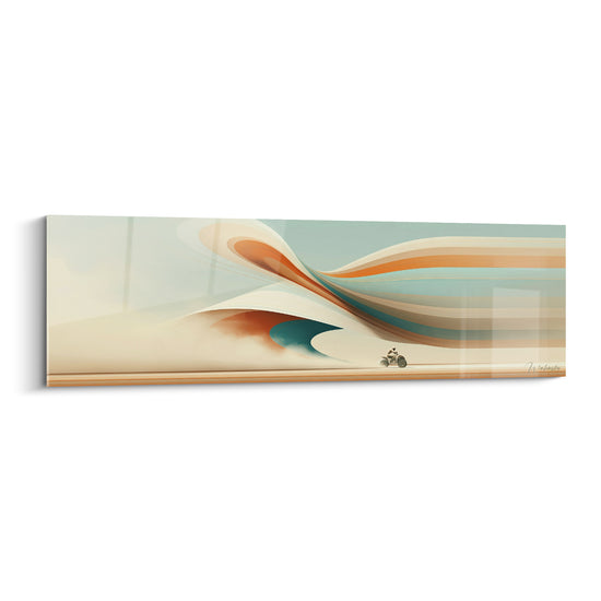 Tableau Quad solitaire dans des vagues terracotta - Échappée désertique - Edition Quad