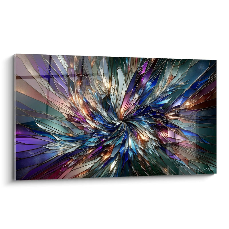 Fractal Radiance Canvas - Abstract Geometric Edition