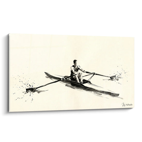 Tableau rameur solitaire - Puissance en mouvement - Edition aviron