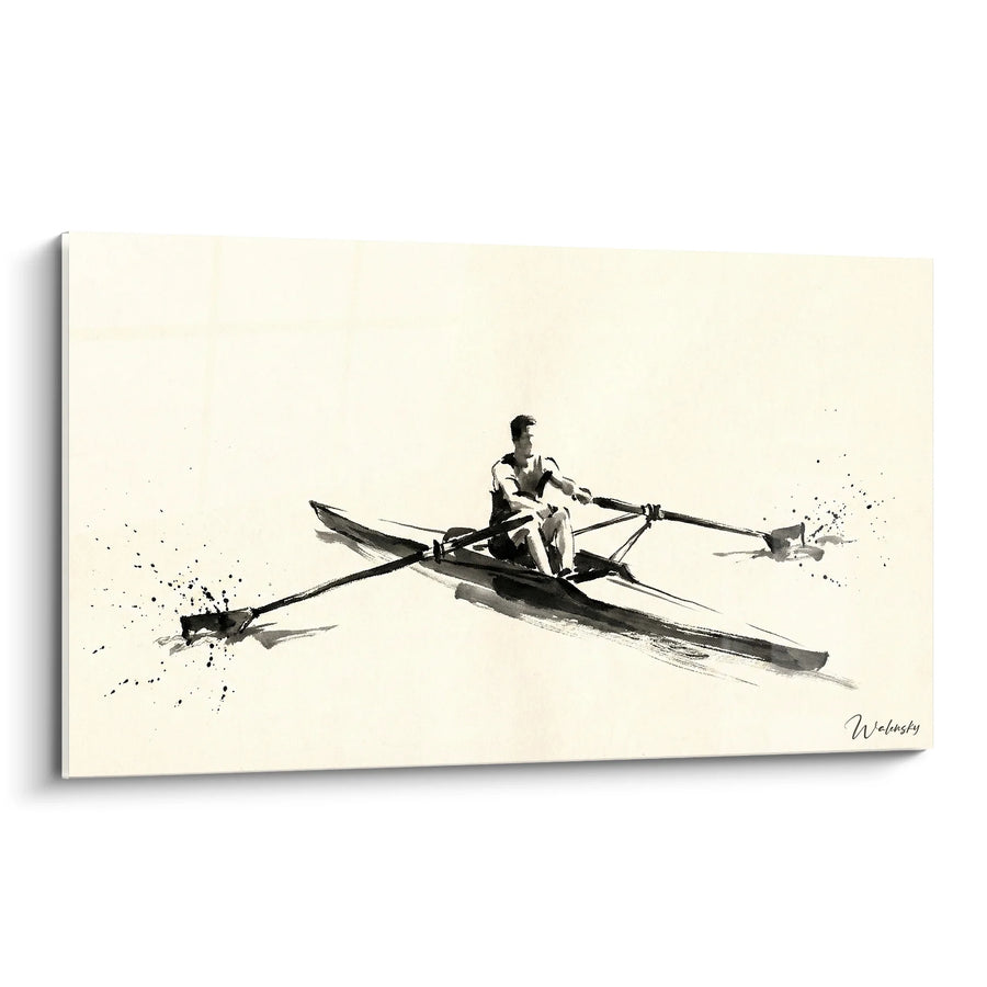 Tableau rameur solitaire - Puissance en mouvement - Edition aviron
