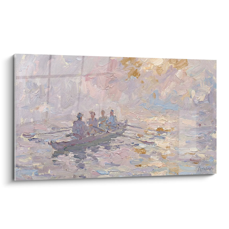 Tableau Rameurs Impressionniste - Harmonie Matinale - Edition aviron