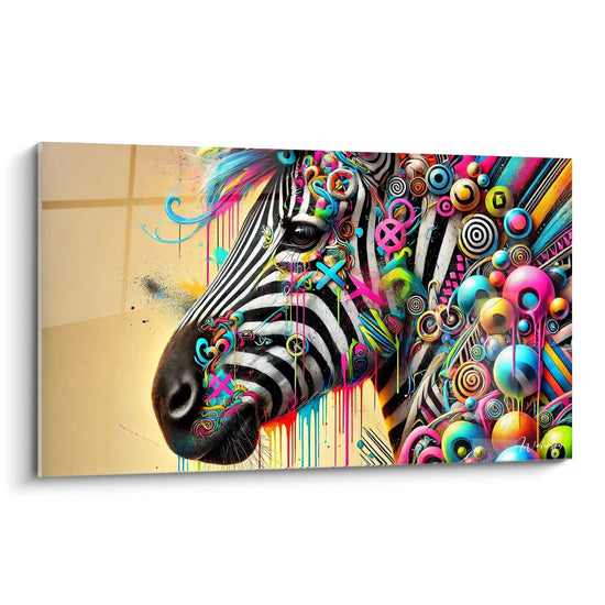 Pop Stripes Wall Art - Zebra Animals Edition