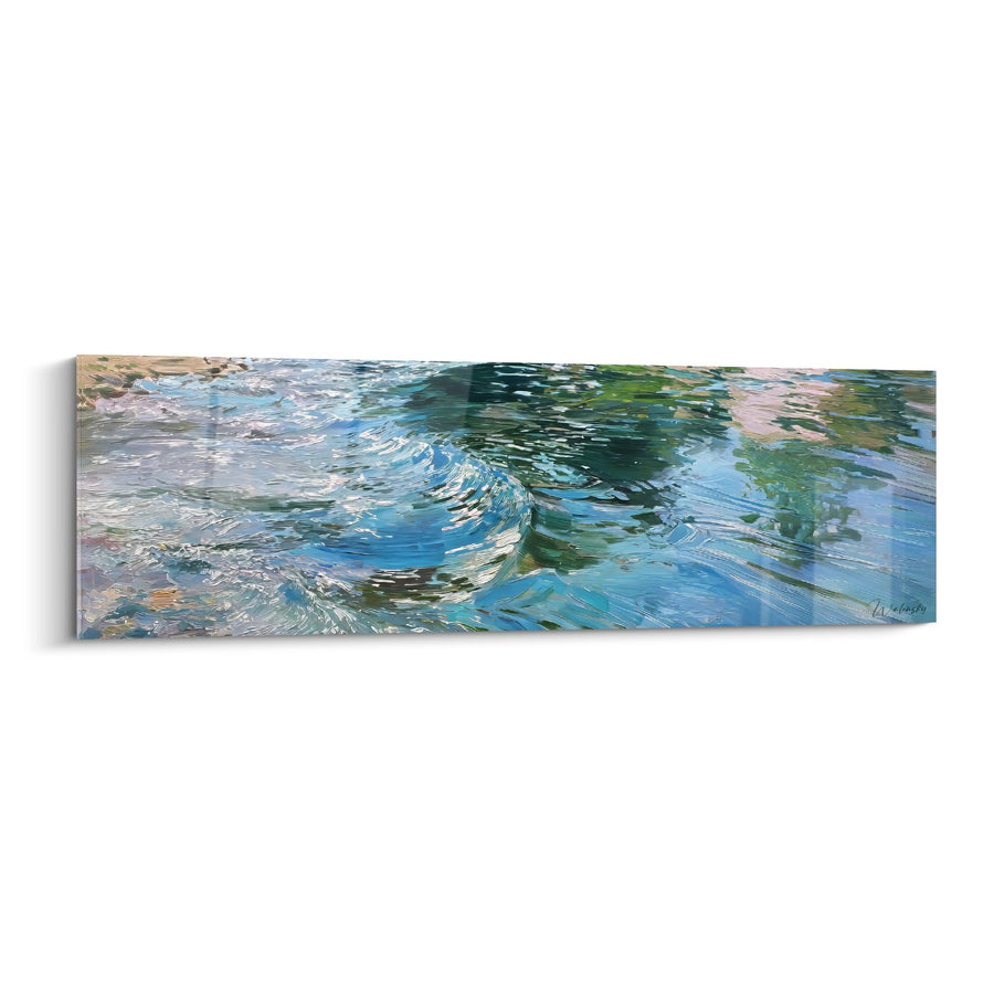 Tableau reflets d'eau - Ondulations cristallines - édition autres paysages
