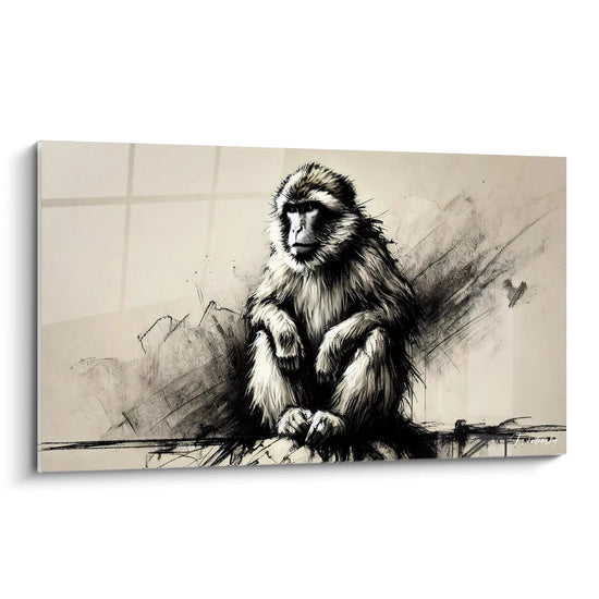 Cuadro Reflexión Primates - Edición Mono Animales