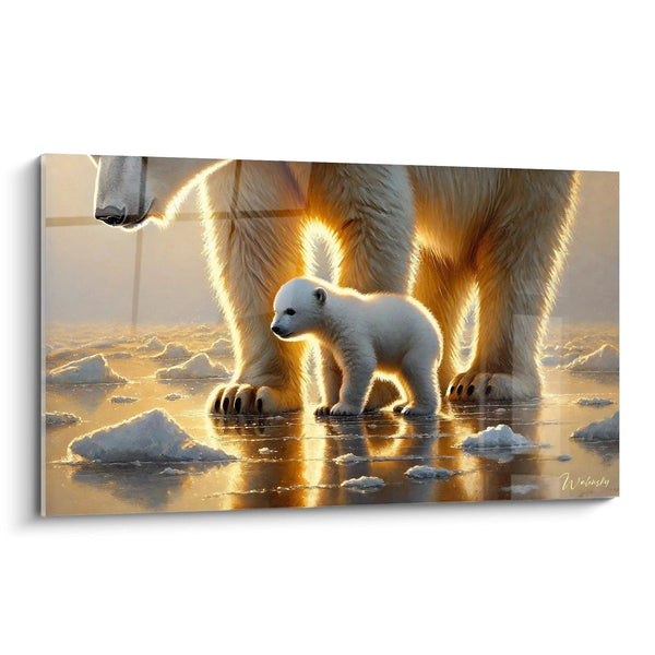 Kunstwerk Weißes Refugium - Eisbär Tierwelt Edition
