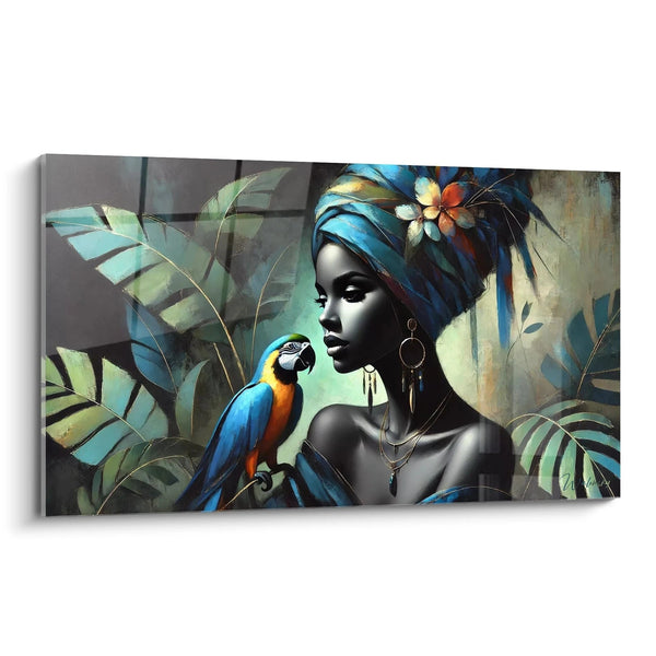Cuadro Reina Tropical - Edición Loro Animales