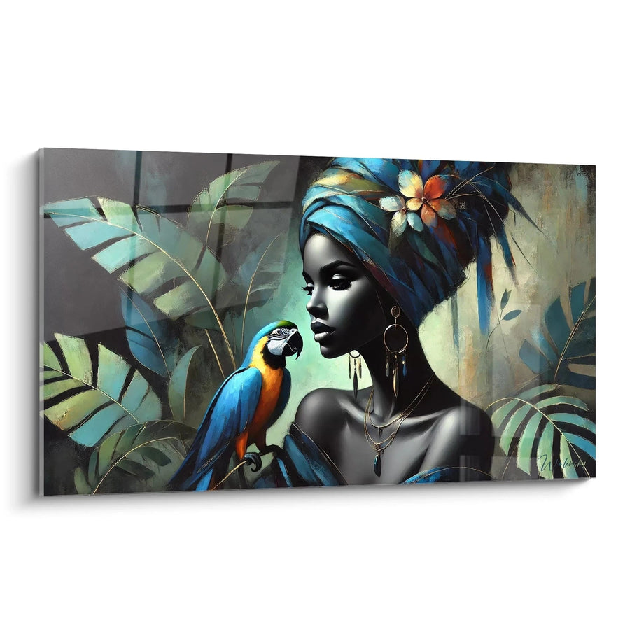 Cuadro Reina Tropical - Edición Loro Animales
