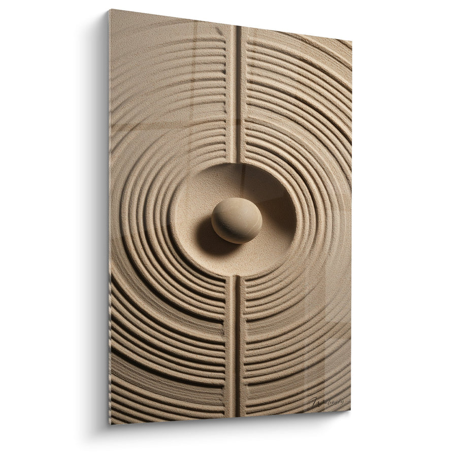 Tableau Textures Circulaires Beiges et Brunes - Zen Minéral - Edition Sable
