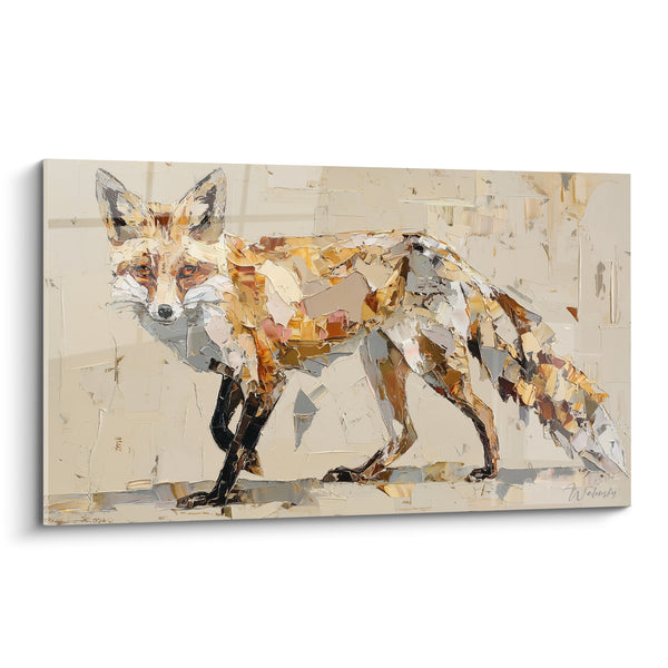 Tableau Renard doré aux pattes noires - Traversée silencieuse - Edition Renard