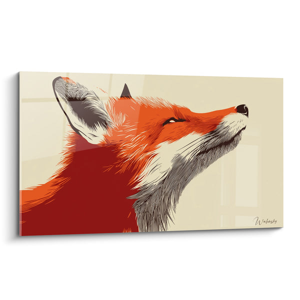 Tableau Renard roux au museau levé - Instinct en éveil - Edition Renard
