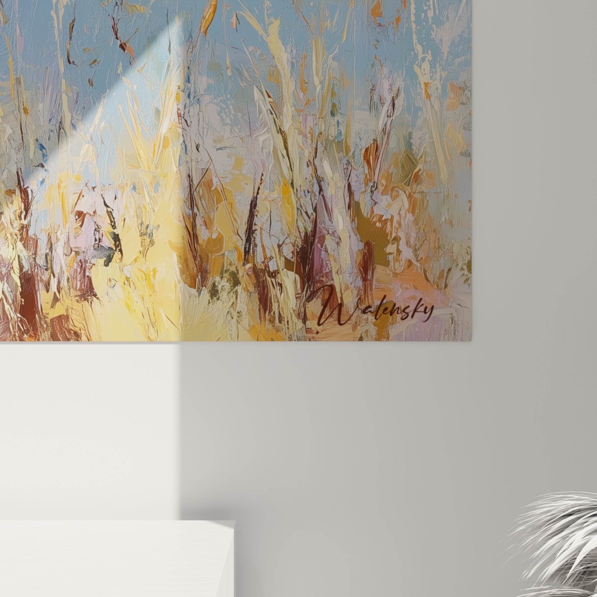 Empâtements colorés du pelage roux et blanc du renard, matière épaisse et coulures visibles sur la toile