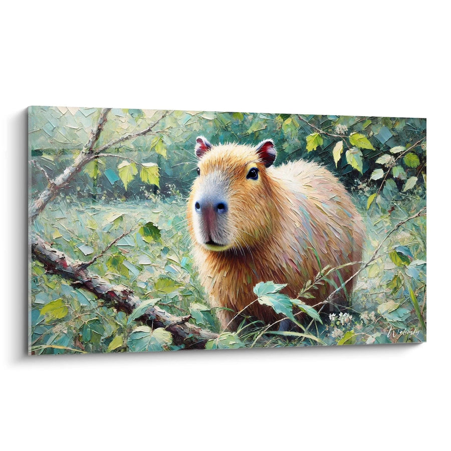 Cuadro Encuentro en Bosque - Edición Capibara Animales