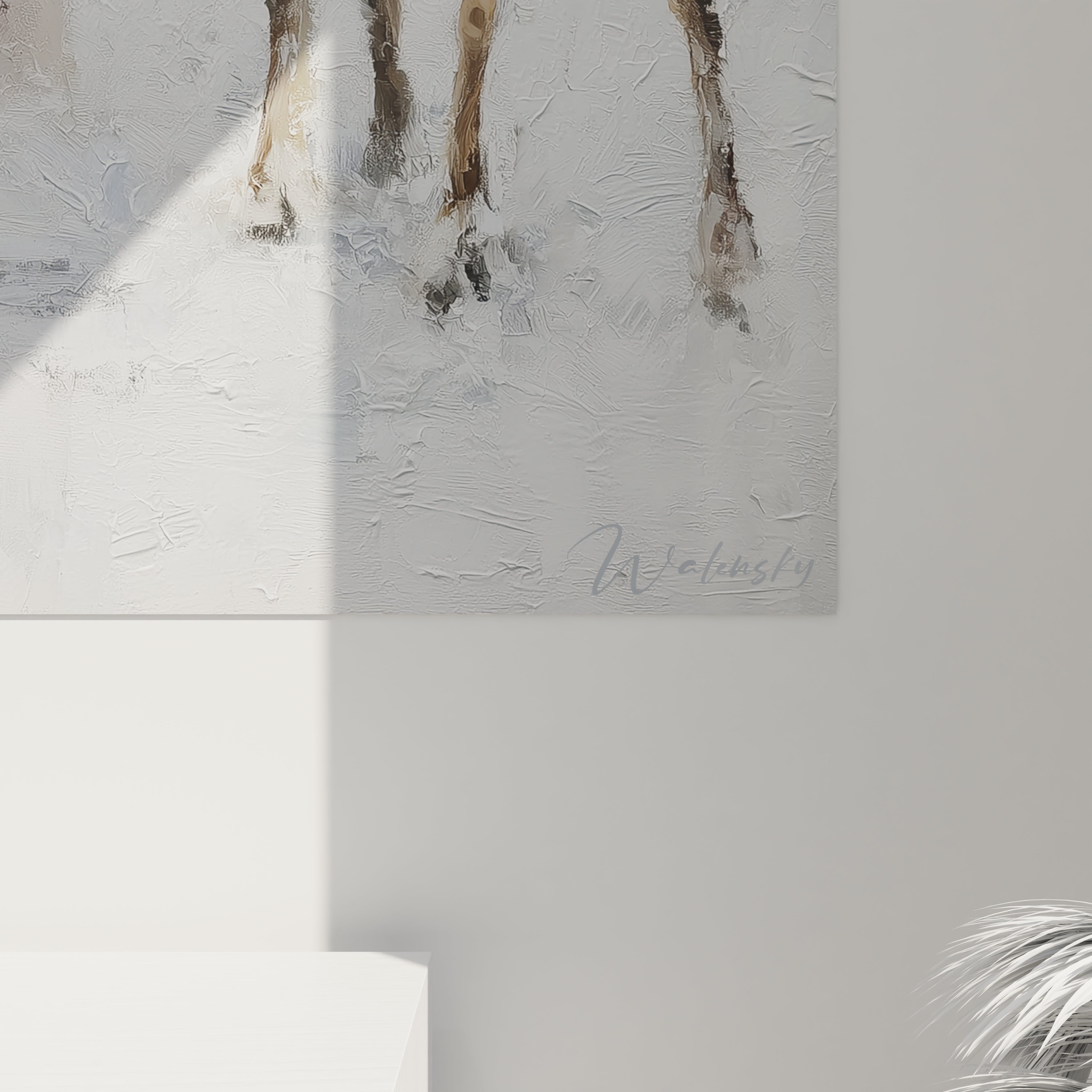 Tableau mural de Walensky représentant un renne avec un thème de Noël