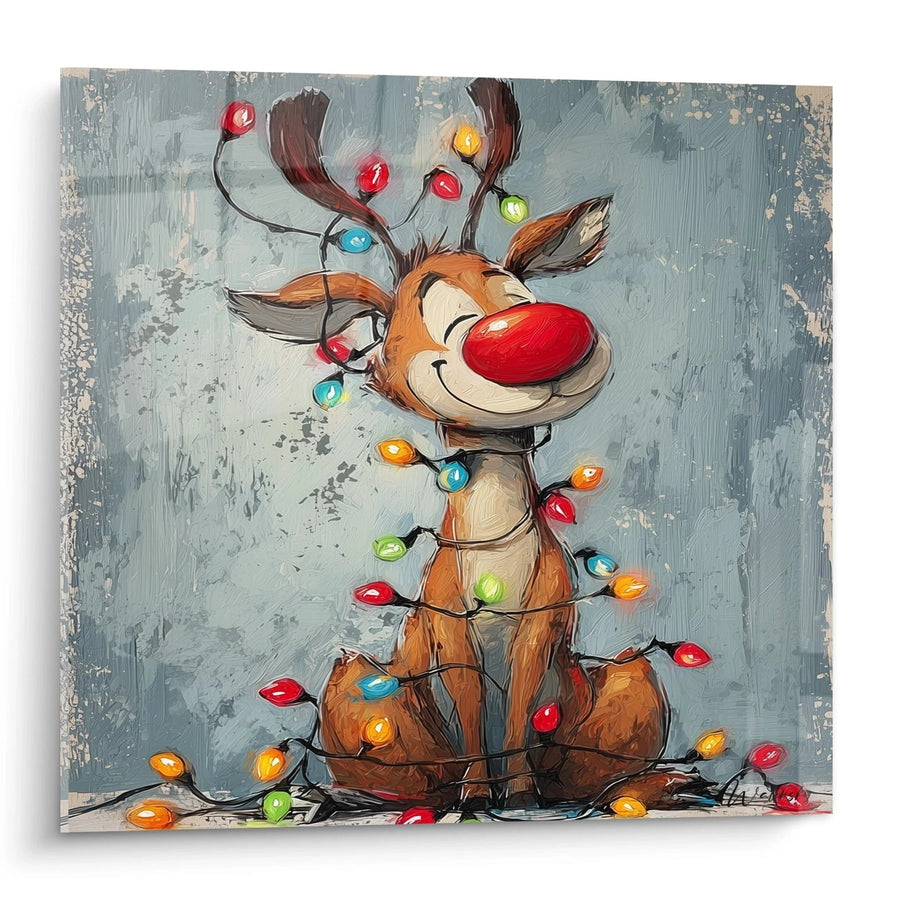 Tableau Renne Porteur de magie - édition Noël