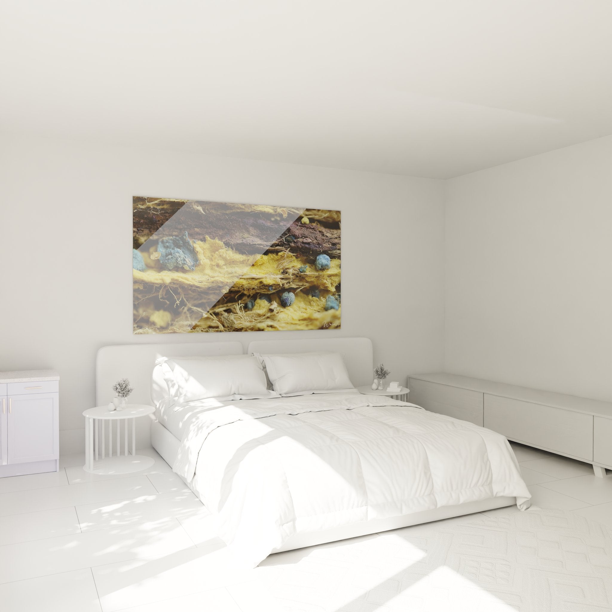 Tableau réseau synaptique dans chambre moderne art microscopique décoration murale collage