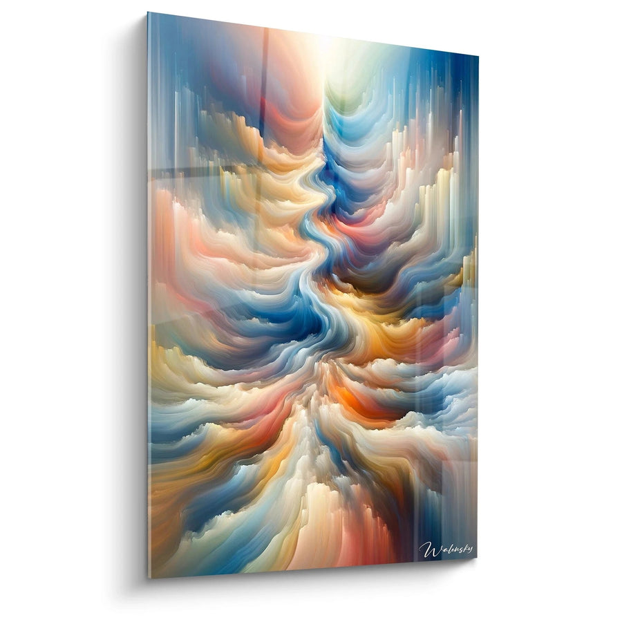 Cuadro Resonancia de Tonos Celestes - Edición Abstracta