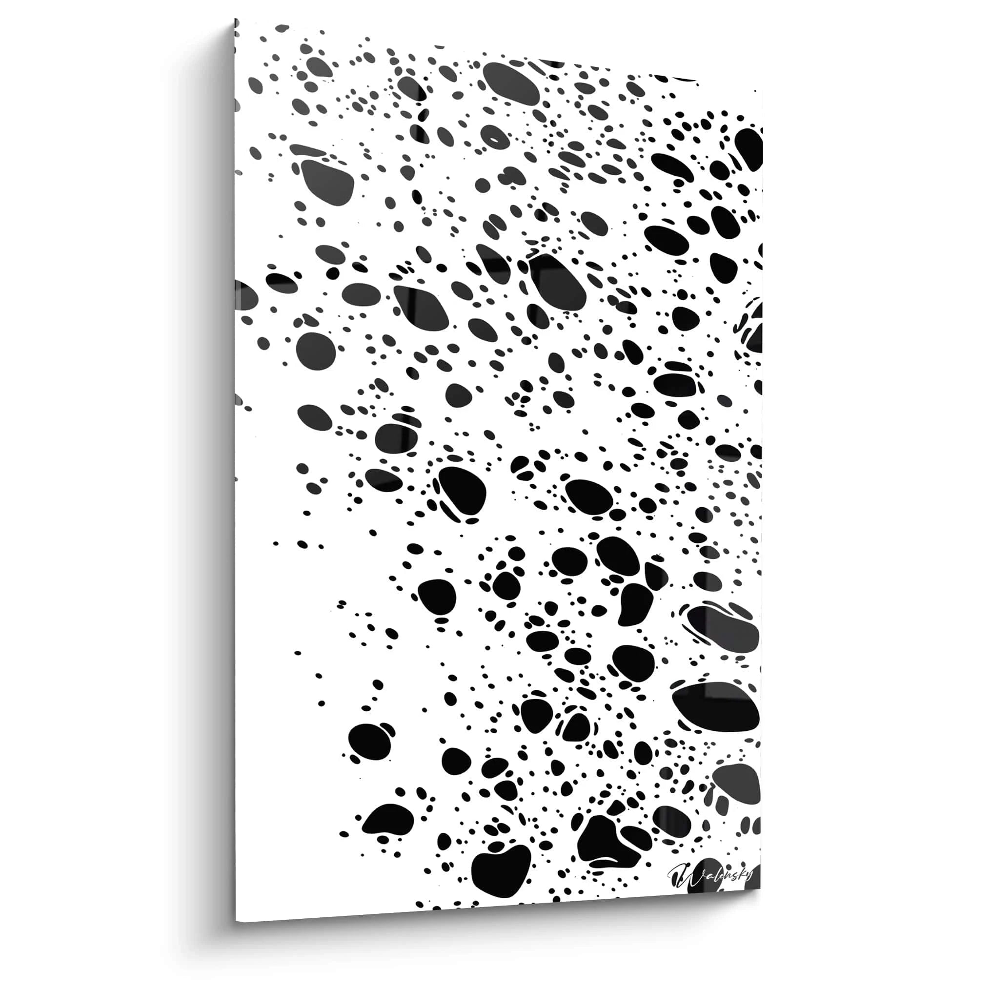 Tableau tacheté noir et blanc de Walensky pour une décoration moderne et élégante