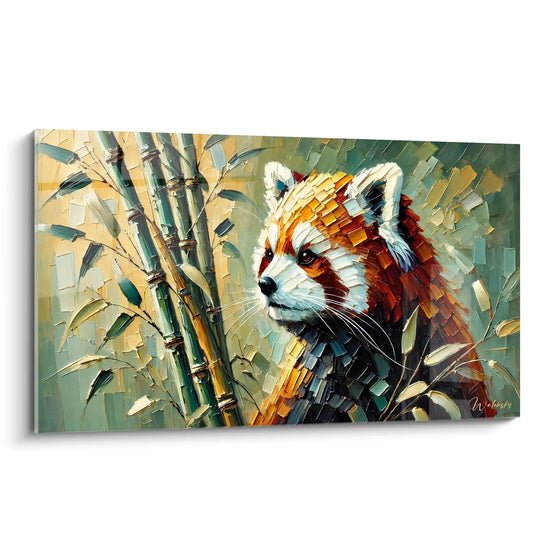 Tableau Rêverie dans la Verdure - Édition Panda Roux Animaux
