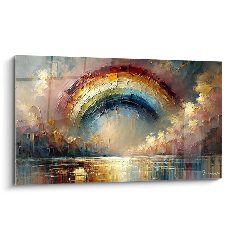 Gemälde Farbtraum - Regenbogen Landschaft Ausgabe