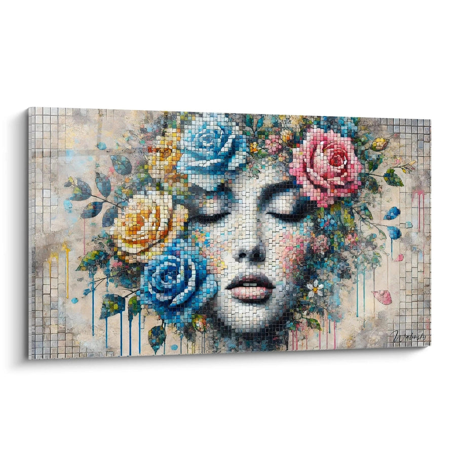 Wandbild Träumerei Floral - Mosaik-Street-Art-Edition