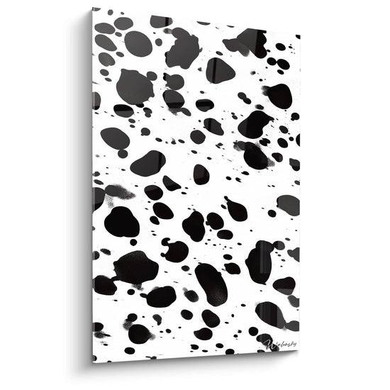 Tableau Rêves Brisés Flottants Gris - édition tacheté noir et blanc