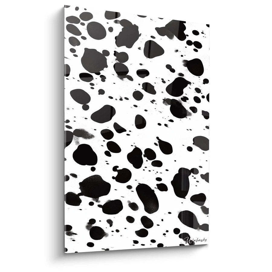Tableau Rêves Brisés Flottants Gris - édition tacheté noir et blanc