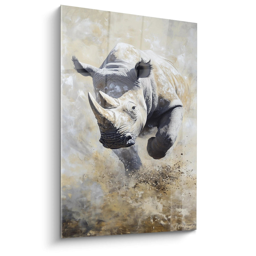 Tableau Rhinocéros Élan de force - édition rhinocéros