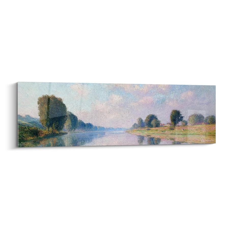 Tableau rivière impressionniste - Reflets matinaux - édition autres paysages