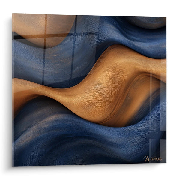 Tableau Rivières Hypnotiques Cobalt - Edition Texturé Abstrait