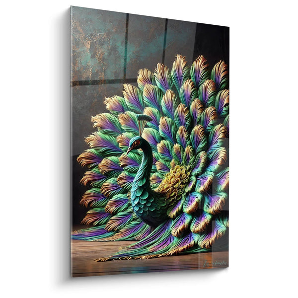 Cuadro Rey de las Plumas - Edición Pavo Real Animales