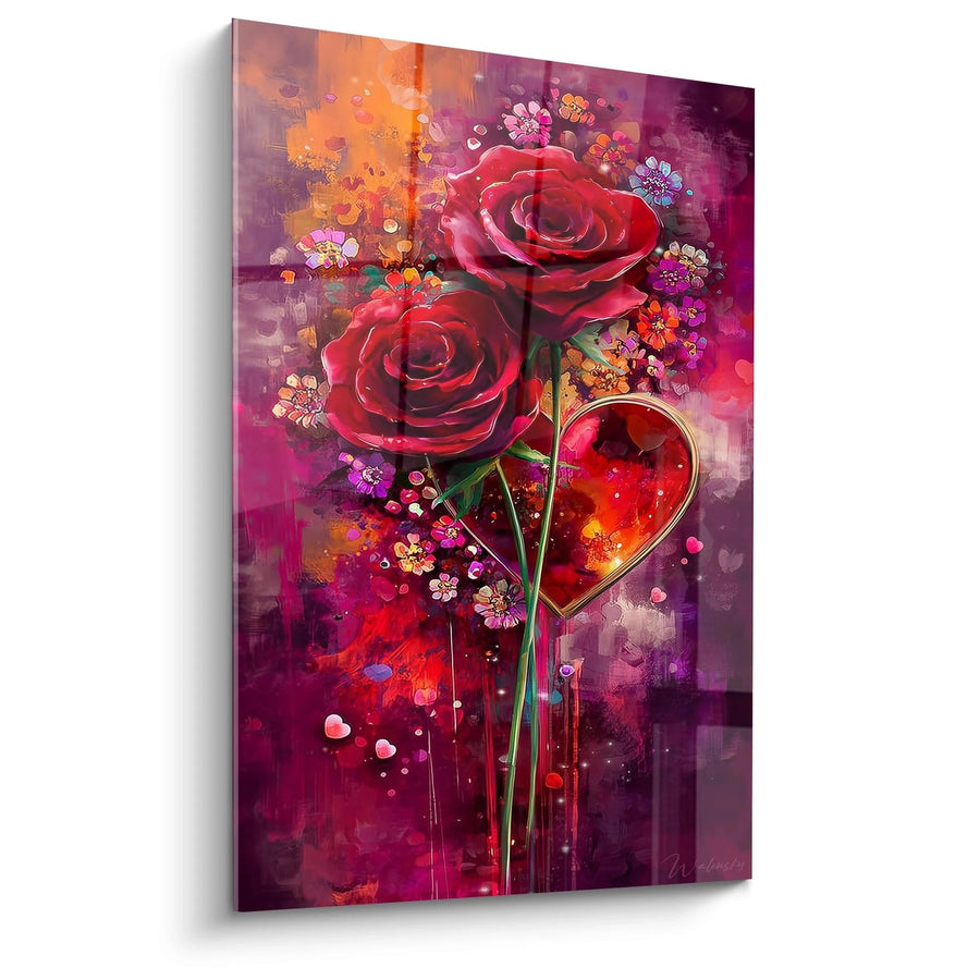 Tableau Rose Serment d'Amour - édition saint valentin