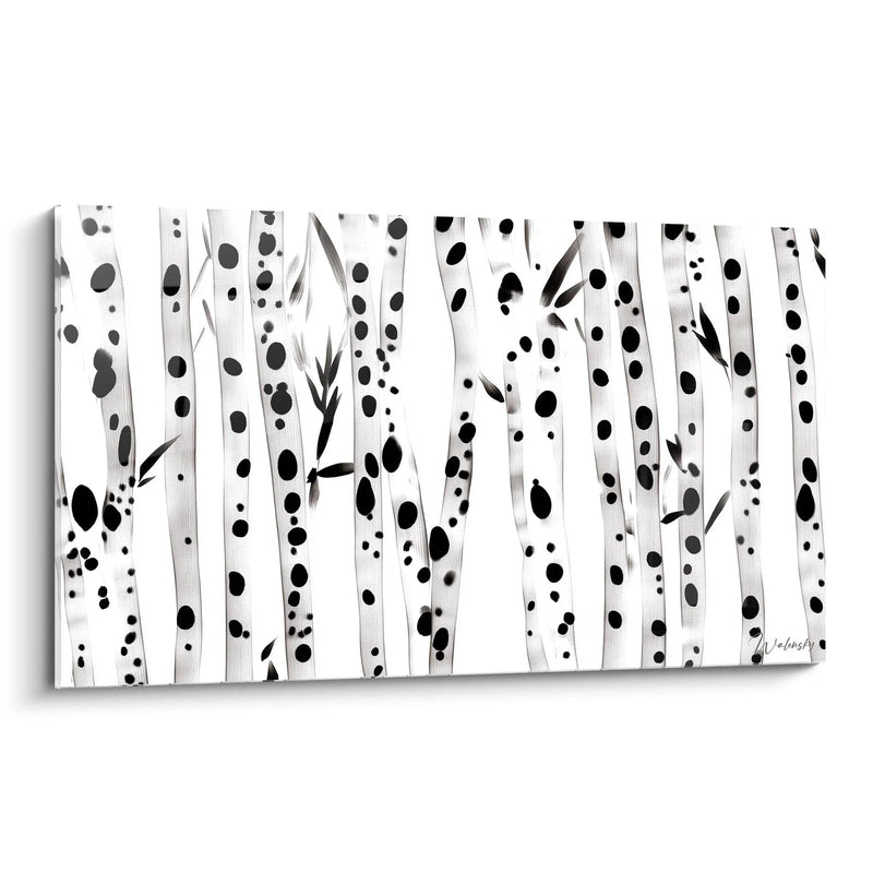 Dancing Reeds Canvas - black and white speckled edition