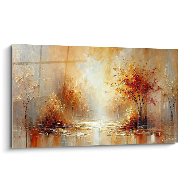Red and Gold Painting - Autumn Edition Landscape