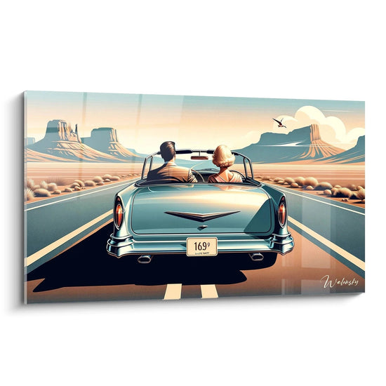 Route 66 Wall Art - Retro Edition