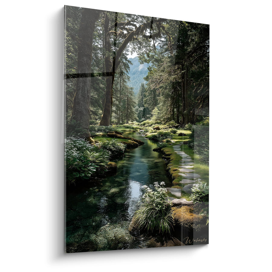 Tableau ruisseau forestier - Sérénité des bois - édition Forêt