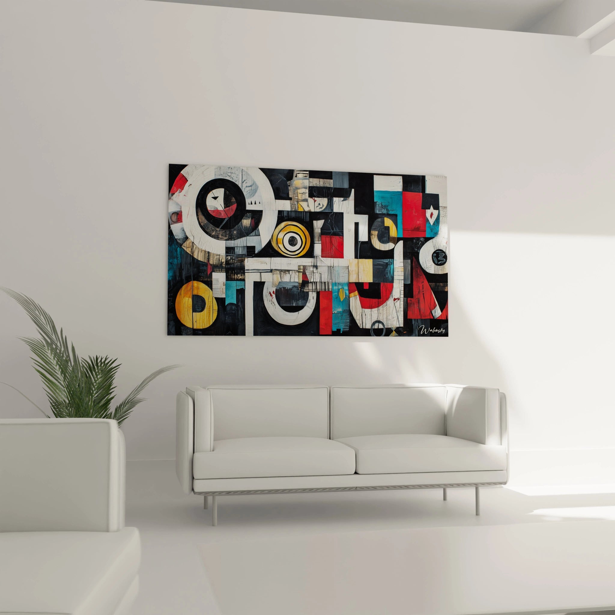 Tableau Rythmes Abstraits - Edition Peinture Contemporaine Abstrait - Walensky