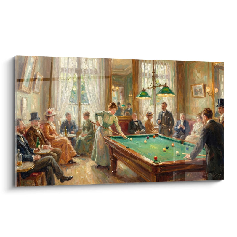 Victorian Billiard Room Painting - Period Elegance - Billiards Edition