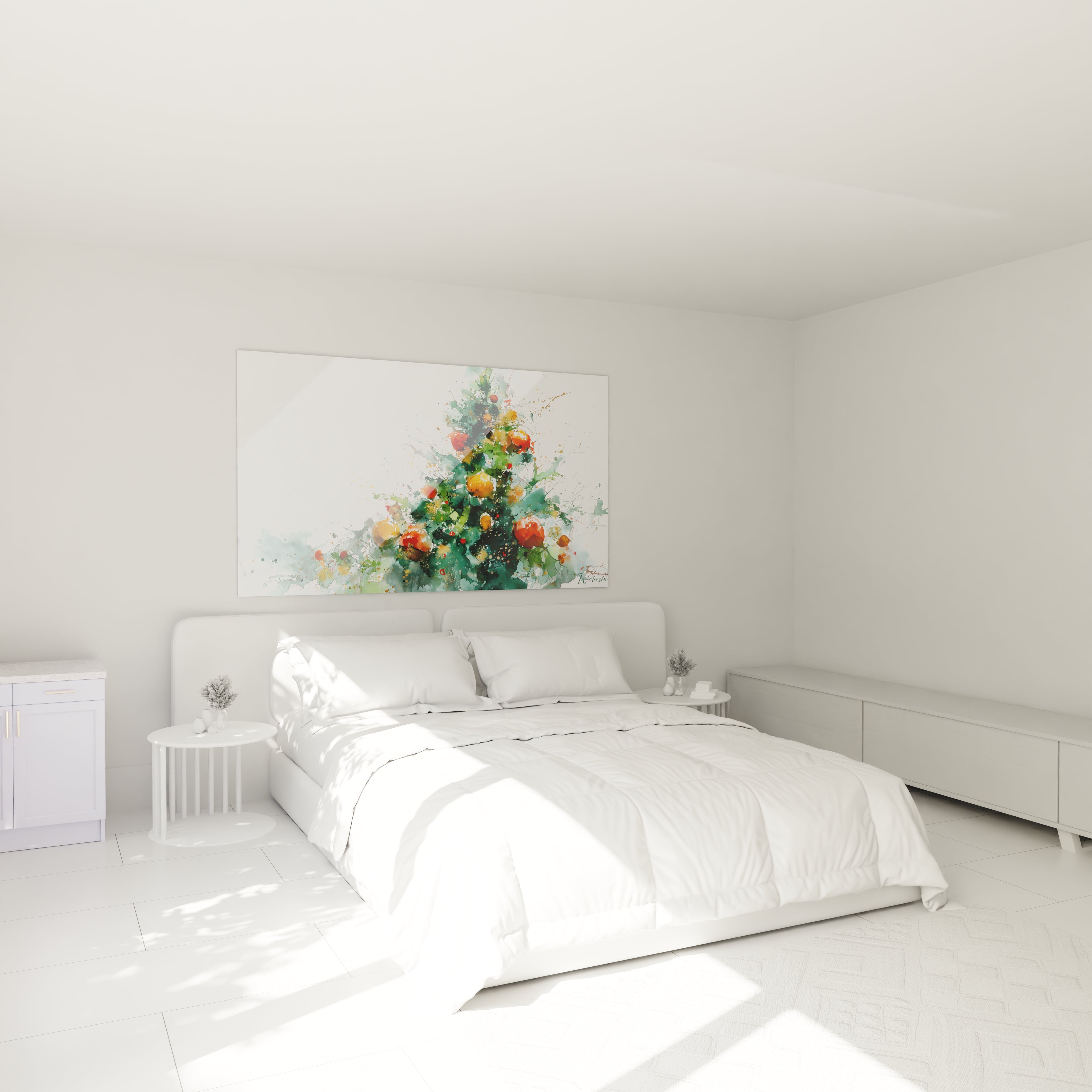 Tableau mural sapin de Noël moderne de Walensky pour décorer votre chambre avec une touche artistique