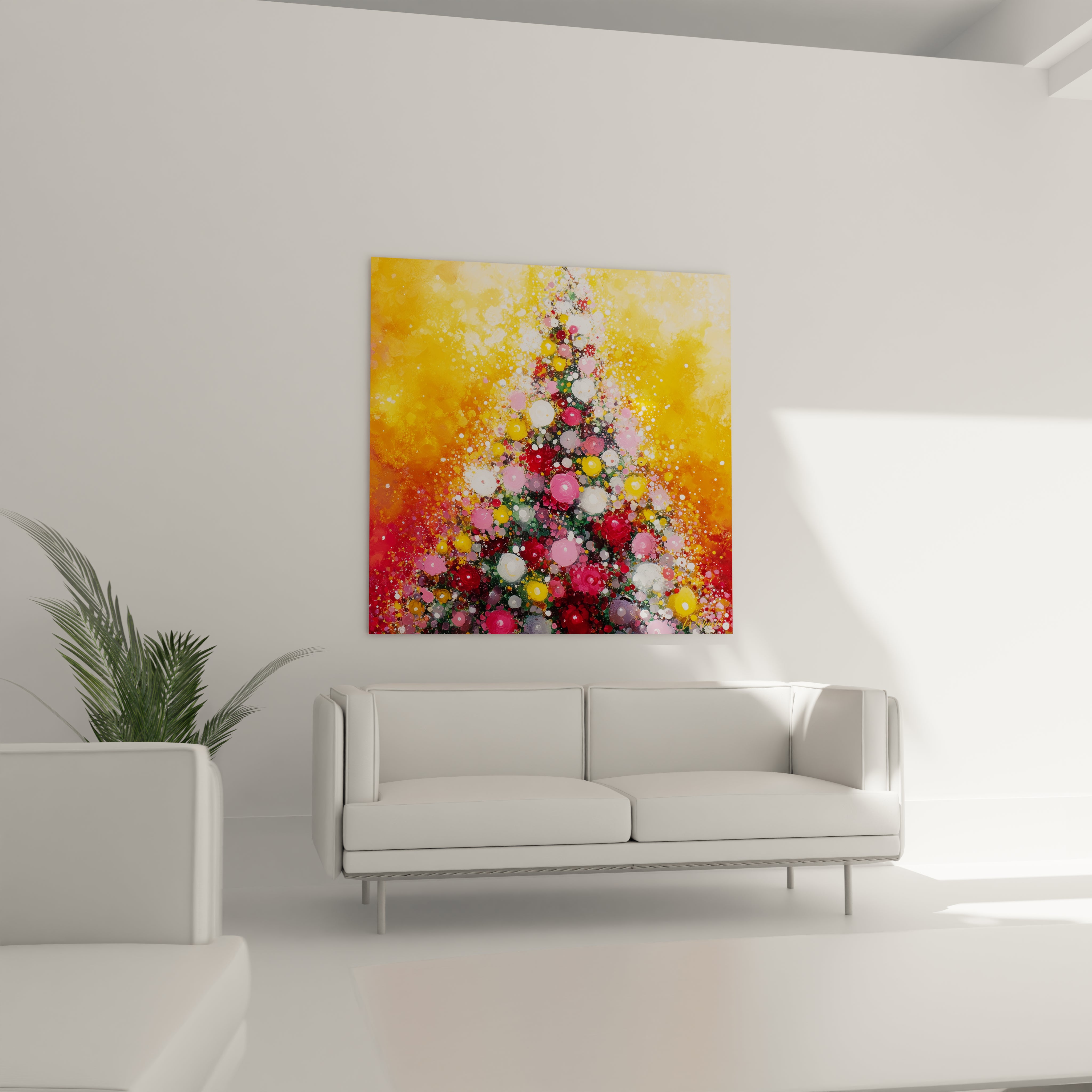 Tableau sapin de Noël moderne de Walensky avec des couleurs éclatantes pour décorer votre intérieur