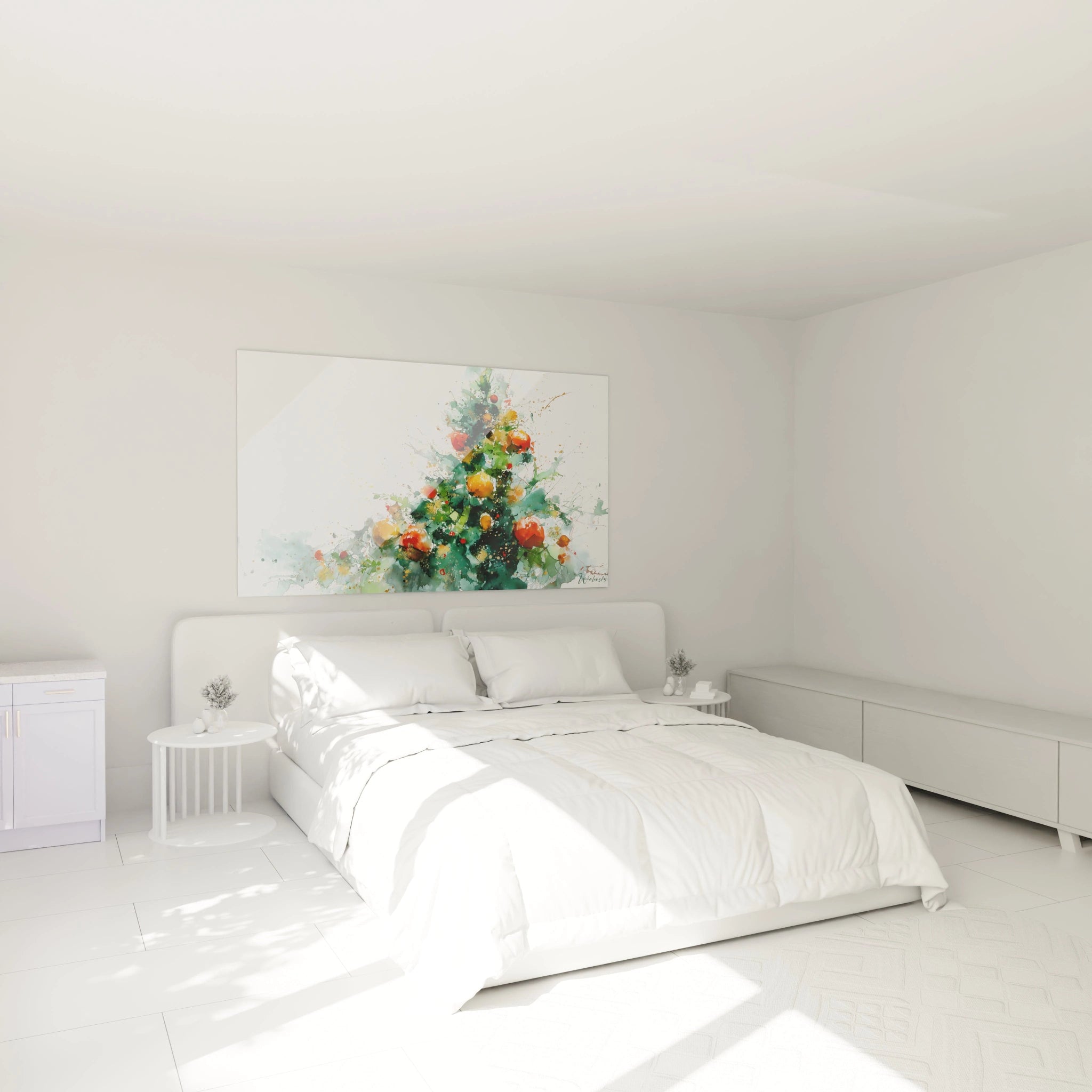 Tableau mural sapin de Noël moderne de Walensky pour décorer votre chambre avec une touche artistique